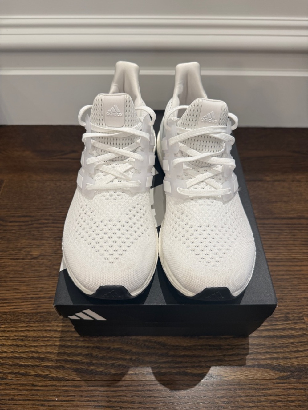 Adidas White Ultraboosts 1.0 Running Sneakers, Men size 9